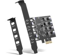 YEELIYA Tarjeta PCIe USB 3.0 con Low Profile para Windows y Linux, 5 Gbps | 4 Puertos Type C, Plug y Play, PCI Express Adaptador de Controlador Interno USB, PCI-E x1/x4/x8/x16, PC de Sobremesa