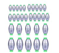 yeemeen Plomos Pesca, 30Pcs Pesas de Pesca, Plomos de Pesca Surfcasting, Drop Shot Pesca para Deportes al Aire Libre y Pesca en el Mar Pesca Sinker 2g/4g/6g/8g/10g/20g