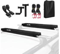 YEENAIV Almohadillas suaves para portaequipajes de techo, juego de portaequipajes universales para auto que incluyen 2 correas de sujeción, 2 cuerdas de sujeción, 2 correas de bucle rápido, 1 bolsa de
