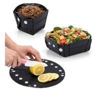 YEENAIV Cuenco de camping y plato de ensalada plegable, plato de ensalada plegable, tazón de silicona portátil, para camping, viajes, hogar y actividades al aire libre