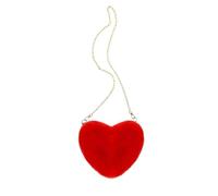 Yeenano Bolso De Hombro De Corazón Rojo Bolso En Forma De Corazón De Piel Sintética Bolsos De Hombro De Cadena Suave Creativa Para Mujeres Niñas Para Día De San Valentín Carnaval Viajes Uso Diario