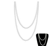 Yeenano Collar Perlas,Collar Largo Mujer,Collares Largos Bisutería,Collares Colgante de Bailarina de Ballet,Elegante Collars Largo de Perlas para Mujer,Joyería de Disfraz,Para Damas y Niñas Fiesta