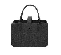 Yeenano Compras Fieltro Bolsas,Botellas Vino Bolsas de Compras Bolsa de Asa Cesto Fieltro Shopper Fieltro Bolsa Plegable Bolsas Cesta Leña la Compra para Compra Viaje Trabajo Picnic (Negro)