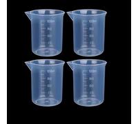 Yeenano Measuring Cup,4 Piezas Vaso Medidor Cocina con Escalas Precisas,Vasos Medidores Antidherentes,Probetas Plastico Reutilizables,Medidores Laboratorio para Laboratorio Hogar Cocina Hornear