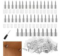 Yeenano Soporte Balda,40 Piezas Soporte Estante Cristal,Glass Shelf Brackets,Protector de Estantería,Soporte Baldas Armario Tornillo,Tacos Estante,para Armario,Aparador,Librero y Clóset