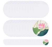 yeeplant 24 ventiladores de disco volador plegables blancos, juego de abanicos plegables de sublimación en blanco, ventilador de tela redondo de mano con bolsas para fiestas