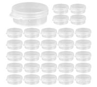 yeeplant 30 recipientes transparentes para cosméticos con tapas, tarros redondos a prueba de fugas para el cuidado de la piel, maquillaje, viajes, almacenamiento reutilizable