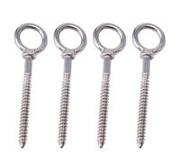 yeeplant 4 ganchos de ojo de tornillo, pernos de ojo de acero inoxidable 316 de 5.5 pulgadas con junta tórica, resistentes a la corrosión, para uso marino y doméstico