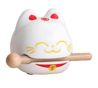 yeeplant Altavoz de escritorio para gatos, lámpara de pescado de madera, luz RGB inalámbrica para el hogar