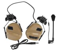 yeeplant Auriculares tácticos para casco con micrófono giratorio, acolchado de esponja transpirable, ajustable para airsoft y fitness, se adapta a circunferencia de cabeza de 20.5 a 25.2 pulgadas