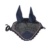 yeeplant Gorro de ganchillo con orejas de caballo, mezcla de algodón, protección contra moscas, tejido transpirable hecho a mano, costura suave, funda lavable para cabeza de caballo, tamaño universal