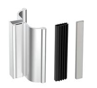 yeeplant Mango de repuesto para puerta de ducha sin marco, 3 x 1.38 pulgadas, 2.5 pulgadas de ancho de aluminio con fuerte resistencia de agarre