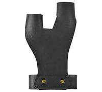 yeeplant Pestaña de cuero para tiro con arco, protector de dedos y manos, protector de muñeca de 6.5 pulgadas para disparar y cazar, guante de tiro con arco hecho a mano, fácil de poner