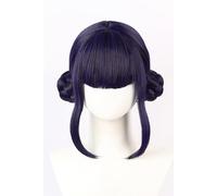 YEESHEDO Disfraz de cazador de demonios Rumi Cosplay Peluca Anime Zoey Mira Pelucas de Pelo Largo Liso Accesorio para Mujeres (Negro-Púrpura - Zoey)