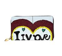 yefan Cartera de confesiones de amor, cartera con cremallera, organizador de múltiples tarjetas y gran capacidad, 7.48 x 4.13 pulgadas (aprox. 19 x 10.5 cm), Black, Talla única