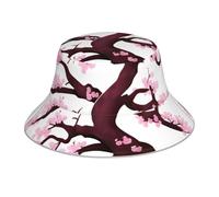 yefan Cherry Blossoms - Sombrero de pescador de árbol, sombrero de sol para hombre y mujer, protección UV plegable, sombrero de pescador para senderismo, playa, color negro