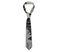 yefan Corbata para hombre Pine Tree Under The Moon, 8 cm, adecuada para el trabajo, negocios, bodas, banquetes.