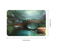 yefan Little Bridge In The Eastfront Felpudo de bienvenida, absorbente y antideslizante, 60 x 40 cm, para vestíbulo, entrada, dormitorio
