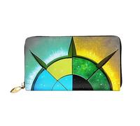 yefan Shine in All Directions - Cartera con cremallera, organizador de tarjetas múltiples y gran capacidad, 7.48 x 4.13 pulgadas (aprox. 19 x 10.5 cm), Black, Talla única