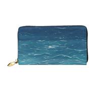 yefan The Deep Blue Sea - Cartera con cremallera, organizador de tarjetas múltiples y gran capacidad, 7.48 x 4.13 pulgadas (aprox. 19 x 10.5 cm), Black, Talla única