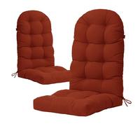 YEFU Adirondack - Cojín para Silla, cojín para Silla Mecedora, cojín Grueso para Silla de Patio, Interiores y Exteriores, 49 x 20 x 5 Pulgadas, Color Rojo ladrillo, Paquete de 2