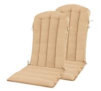 YEFU Adirondack - Cojín para Silla, Cojines para Mecedora con Correas, Almohadilla Plegable para Silla de Patio, para Interiores y Exteriores, 22 x 20 x 2.75 Pulgadas, marrón Claro