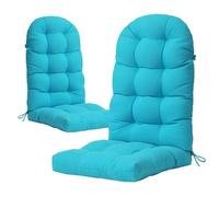 YEFU Adirondack - Cojín para Silla, Cojines para Silla Mecedora, cojín Grueso para Silla de Patio, Interiores y Exteriores, 49 x 20 x 5 Pulgadas, Color Azul, Juego de 2 Cojines para Silla Adirondack