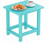 YEFU Mesa auxiliar pequeña para exteriores, mesa de centro para patio, sala de estar, dormitorio (Aruba, 16 pulgadas de una sola capa (1 unidad)