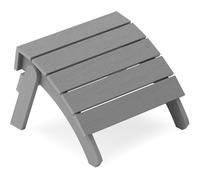 YEFU Otomana para exteriores, reposapiés Adirondack, reposapiés de patio, reposapiés plegable Adirondack, ampliamente utilizado para exteriores, piscina, jardín, porche, patio trasero, hogueras (gris)