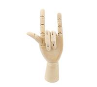 Yefun Modelo de Mano de Madera, Derecha/Lzquierda Mano Modelo Madera -Articulado Maniquí Flexible para Pintura Arte(Derecho,10 Inch)