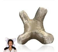 YeGang Flawless - Almohada facial antiarrugas para el cuello, prevención de arrugas, espuma viscoelástica, almohada para dormir boca abajo, cómoda almohada de apoyo para dormir (dorado)