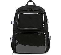 YeGang Ita - Bolsa con ventanas transparentes para mujeres y adolescentes, mochila Kawaii JK Pin Display linda estética grande mochila escolar casual mochila resistente bolsa de libros anime cosplay