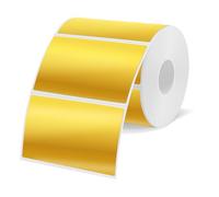 YEGAWEN Etiquetas térmicas holográficas de 3 x 2 pulgadas, etiquetas adhesivas térmicas doradas, calcomanías con purpurina arcoíris para precio, código de barras, correo, nombre, diseño de logotipo