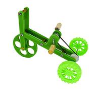 Yeglg Juguete para loro, entrenamiento de bicicleta de aves suministros de entrenamiento, accesorios para bicicleta pequeños juguetes educativos (verde)