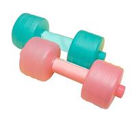 Yeglg Mancuerna, pesas ajustables rellenables con agua, entrenamiento de gimnasio en casa, 68.0 g, plástico, rosa/verde