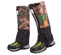 Yeglg Polainas de pierna impermeables para hombres, polainas para botas de nieve antidesgarros, tela de nailon 900D, transpirables, para senderismo, caza, escalada (camuflaje y verde militar)