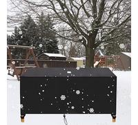 YEGRFJIS Funda impermeable para muebles de jardín, 365 x 225 x 70 cm, tela Oxford 420D, protección UV, rectangular, para muebles de jardín, resistente al invierno, a la lluvia y al polvo, color negro