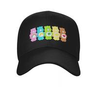 YEGTQAON clásico Unisex Care Bears Rainbow Bears Group Line Up Cap Sport Baseball Caps Snapback Caps Hat Sun Hat Adjustable Racing Cap Summer Durable and Comfortable