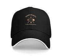 YEGTQAON Vintage y clásico Chocolate Is My Happy Place Gorra de béisbol Streetwear Sunhat Luxury Hat Icon Mujer Duradera y cómoda