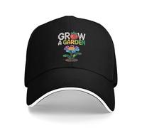 YEGTQAON Vintage y clásico Grow A Garden Candy Fruit Gamer Building Block Lovers Sun Baseball Cap Spring Casual Trucker Hat para Hombres Unisex Gorras de béisbol duraderas y cómodas