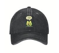YEGTQAON Vintage y clásico Patrón de Aguacate de Dibujos Animados Patrón de Pera Sombrero Retro Neutro de Moda, versátil y de Moda, Sombrero de Pico de Pato Lavado, Adecuado para Duradero y cómodo