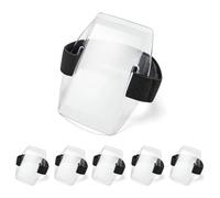Yehei - Porta-Badge de brazo de 6 piezas titular de la tarjeta de identificación del brazalete impermeable con correa elástica ajustable