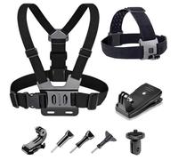 YEHOLDING Kit 7 en 1 para Insta360 X5/X4/ X3/Ace Pro 2/One RS, Soporte movil Pecho + Correa para la Cabeza y muñeca + Mochila con Montaje de Clip rápido,Compatible con GoPro Hero,SJCAM y Otras