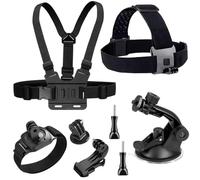 YEHOLDING Kit 8 en 1 Accesorios Camara Deportiva, Correa de Pecho Ajustable, Correa para la Cabeza, Adaptador de Cámara, Compatible con GoPro, Xiaomi YI, SJCAM