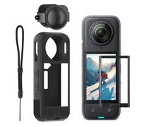 YEHOLDING Kit de Accesorios 4 en 1 Compatible con Insta 360 X5 con Funda de Silicona para cámara y Tapa de Lente, Protector de Pantalla, Resistente a arañazos para insta360 X5 Accesorios