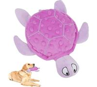 YEHOOM Juguete de peluche chirriante de tortuga marina para perros grandes, juguete interactivo para masticar para perros pequeños, alivia la ansiedad, juguetes de peluche para perros pequeños,