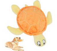 YEHOOM Juguete de peluche chirriante de tortuga marina para perros grandes, juguete interactivo para masticar para perros pequeños, alivia la ansiedad, juguetes de peluche para perros pequeños,