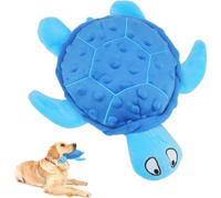 YEHOOM Juguete de peluche chirriante de tortuga marina para perros grandes, juguete interactivo para masticar para perros pequeños, alivia la ansiedad, juguetes de peluche para perros pequeños,