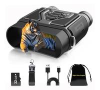 Yehtreh Gafas de visión nocturna con prismáticos de visión nocturna de 32 GB para oscuridad total, visión nocturna infrarroja digital con pantalla HD de 3 pulgadas para observar y grabar regalos de
