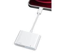 YEHUA Adaptador HDMI para iPhone a TV (Plug & Play, No Energía Necesaria), 1080P Adaptador AV Digital para iPad, Cable HDMI para iPhone XS/XSmax/XR/X / 8/7/6 / Plus/Pad/Pod a TV/Proyector/Monitor